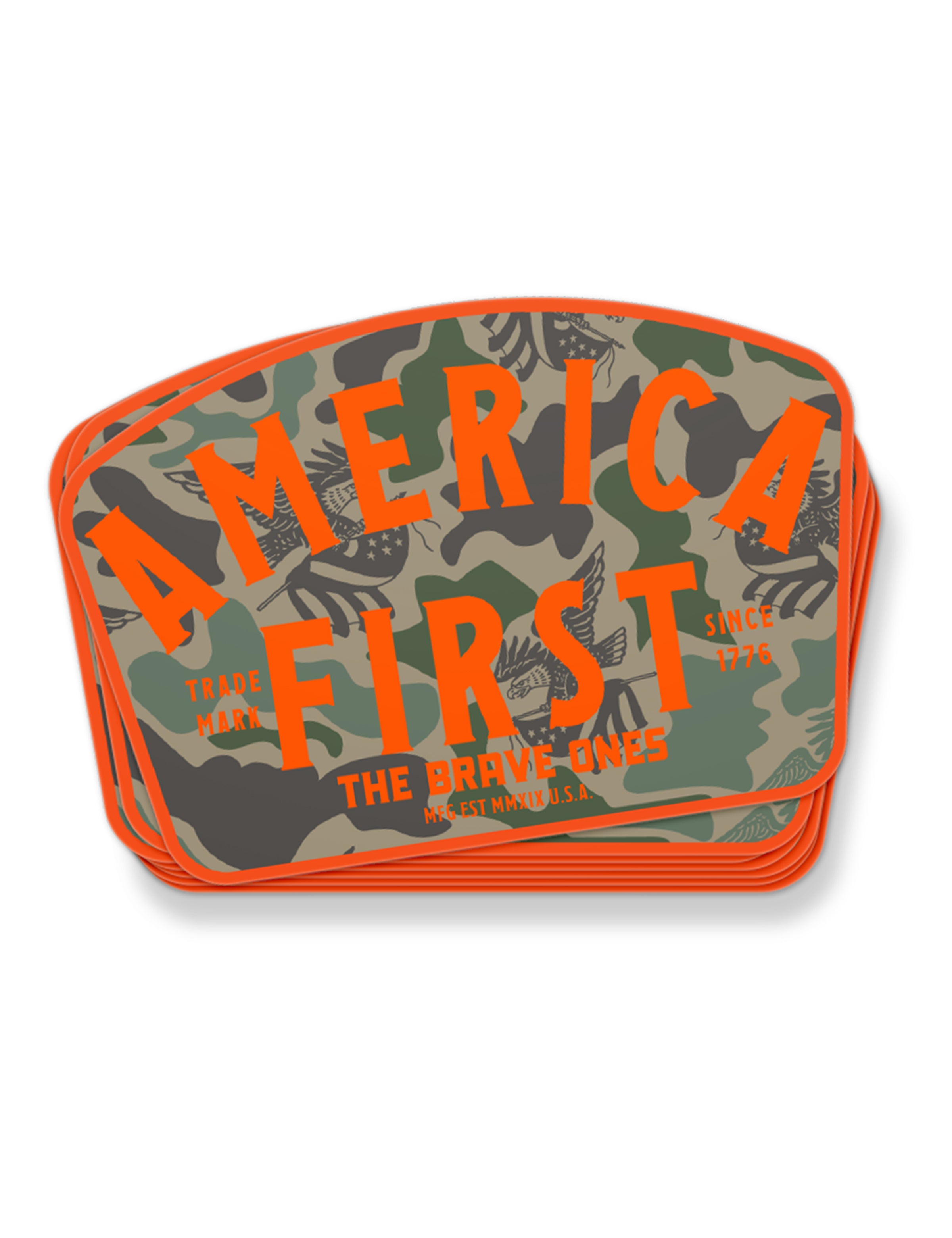 America First Camo sticker