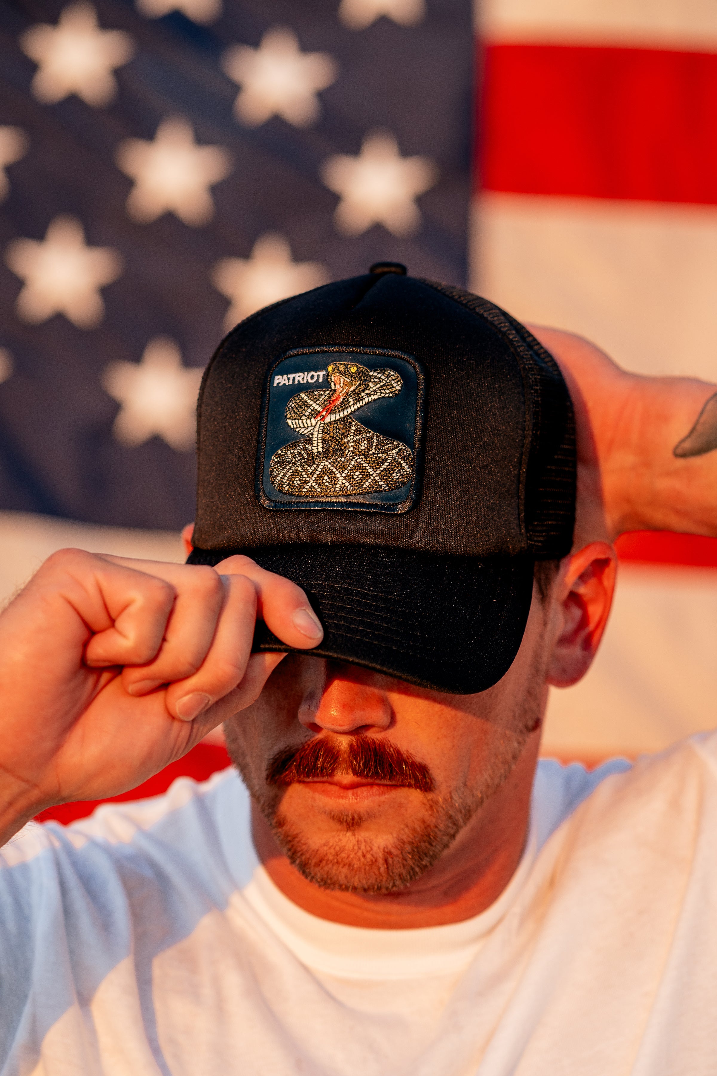 Patriot Rattle Snake Trucker Hat